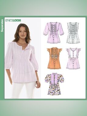 2 for 22$ 🧵 NEW LOOK 🧵 Misses’ Top Sewing Pattern 6781
